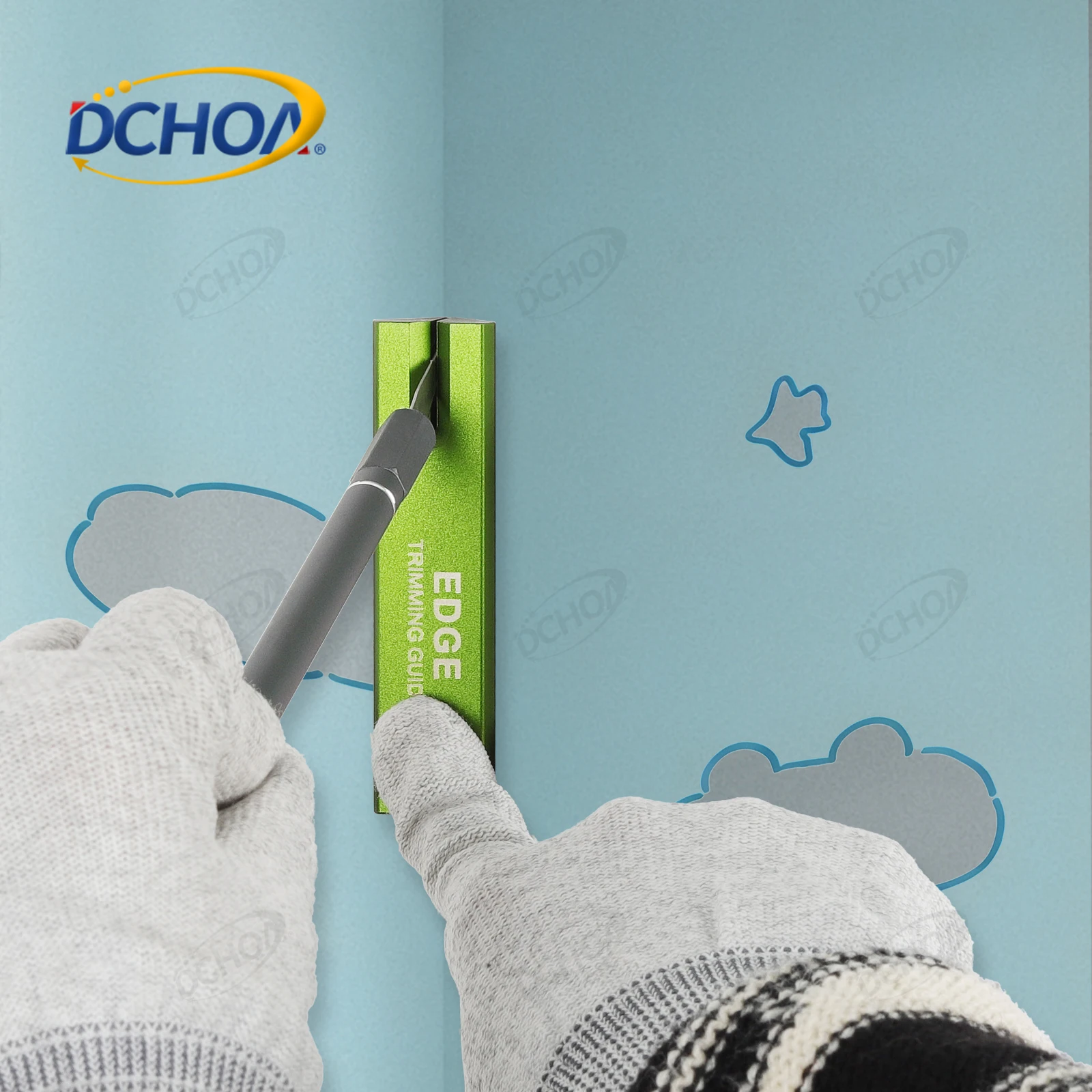 DCHOA Car Vinyl Wrap Edge Trimming Tool Window Tint Film Cutting Guide for PPF Installation Automotive Wrapping Accessories