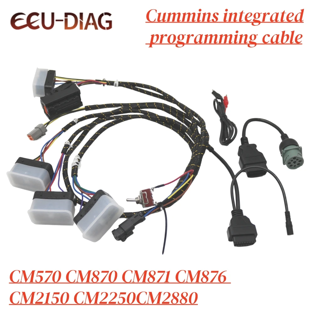

Программа Cummins ECM, диагностический кабель обнаружения, жгут проводов обнаружения дизельного двигателя для CM570 CM870 CM850 CM876 CM2150 CM2250