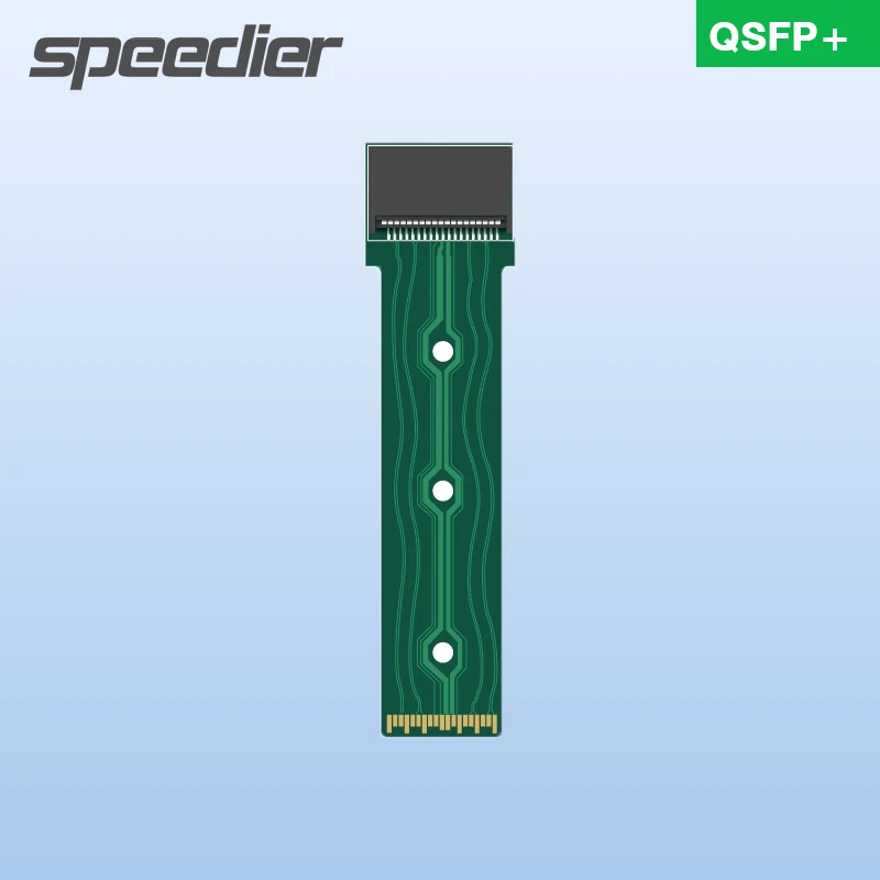 

Высокоскоростная плата QSFP + карта адаптера QSFP карта QSFP + защитная карта интерфейса оптического модуля конвертер 20x80 мм