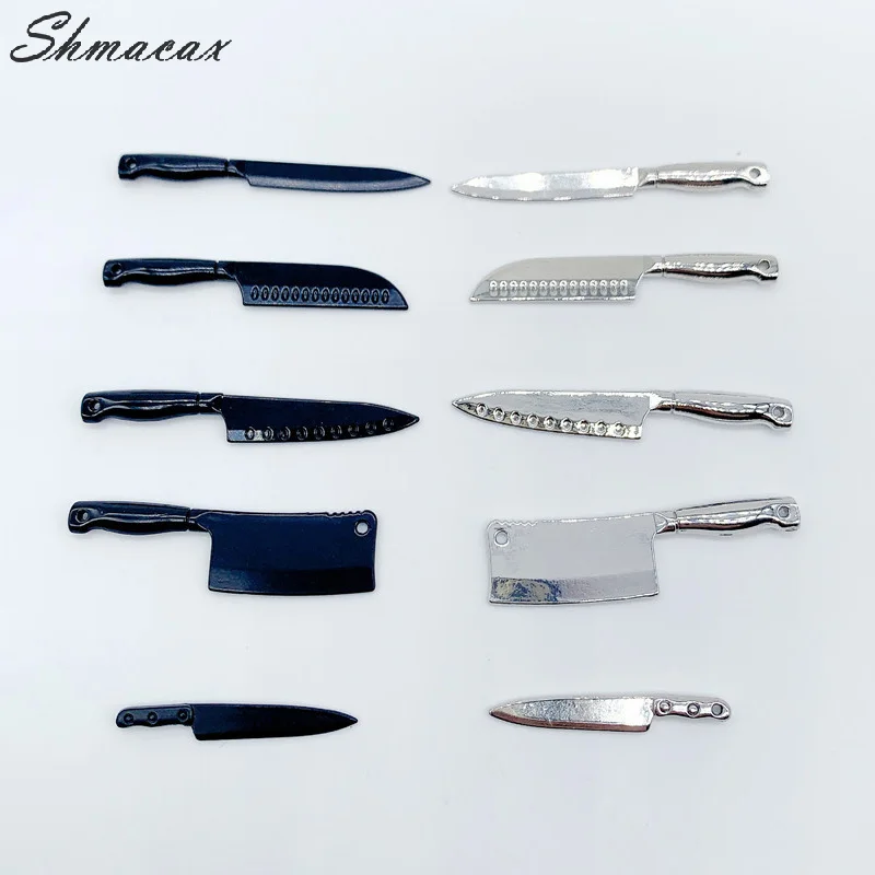 1/12 Dollhouse Mini Knives Model Dollhouse Kitchen Cooking Utensils Accessories Children's Pretend Play Toys