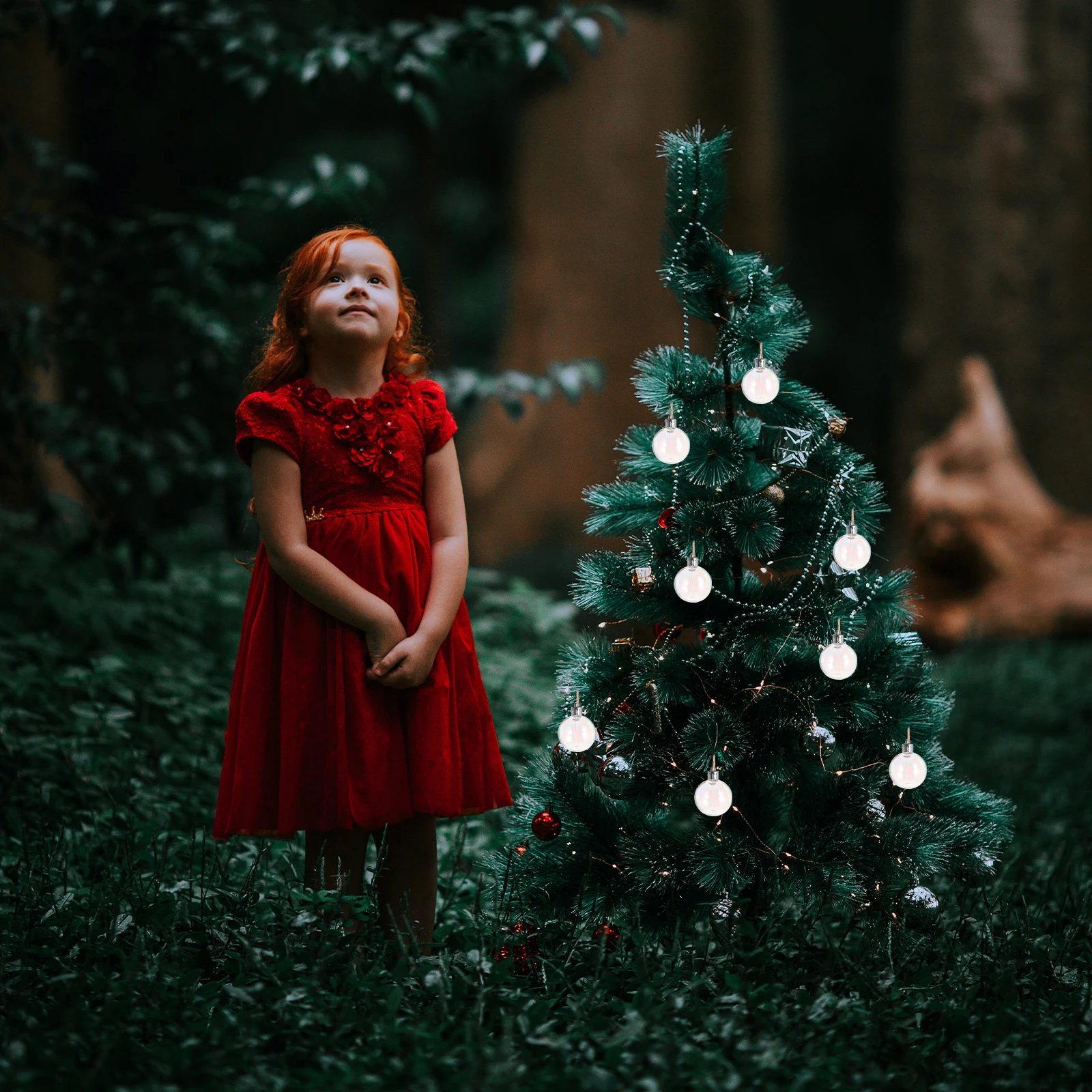 

12Pcs Pearly Transparent Christmas Ball Decoration Decorative Xmas Tree Ornament Hanging Pendant Festival Holiday Party Decor