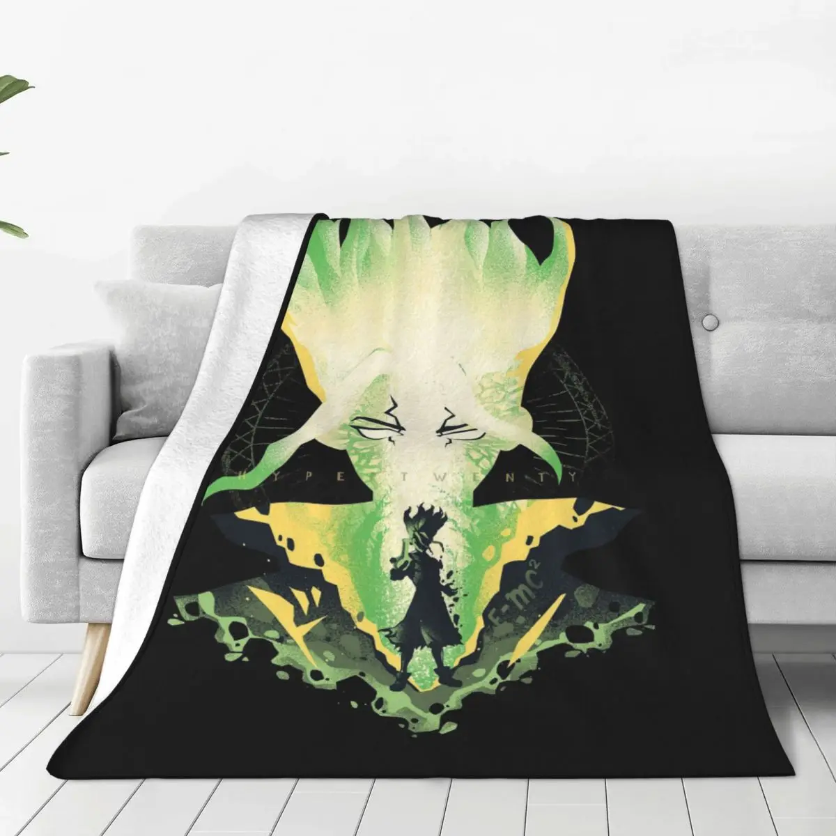 Anime Dr Stone Blanket Soft Warm Flannel Throw Blanket Plush for Bed Living room Picnic Travel Home Couch