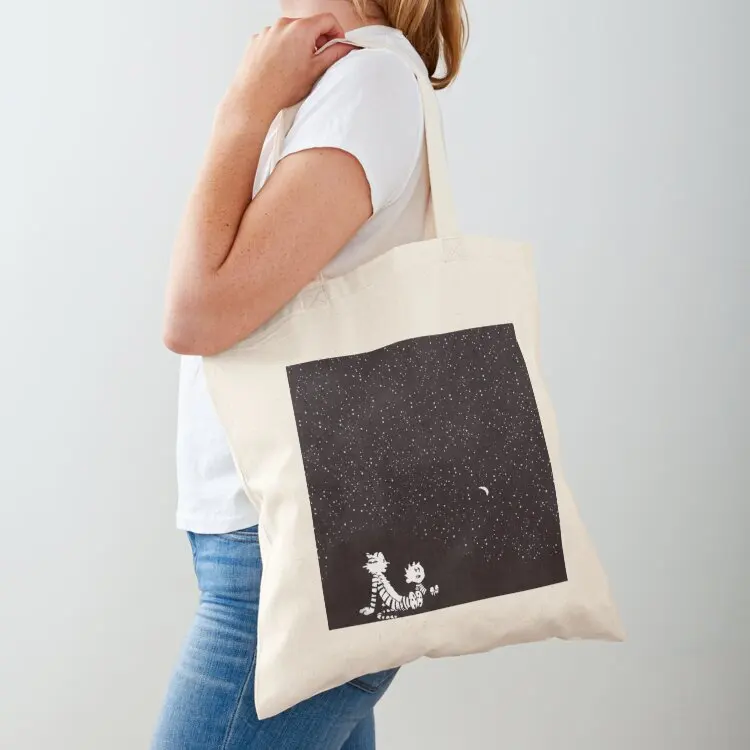 

Calvin and Hobbes Stars Tote Bag Canvas bag for women bags shopping