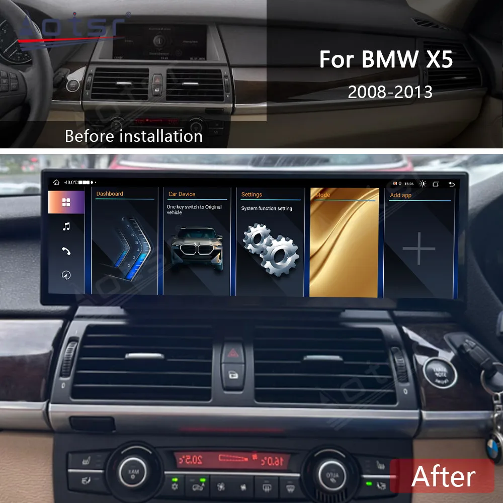 

14,9-дюймовый Android 13 CarPlay автомобильный радиоприемник для BMW X5 X6 E70 E71 2007-2013 AI сенсорный экран мультимедийный плеер GPS-навигация 5G WIFI