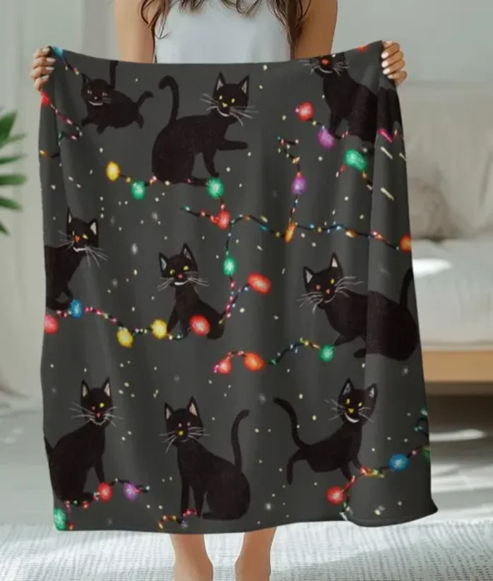 Плед с рождественскими узорами – обзор и цена Christmas Throw Blanket