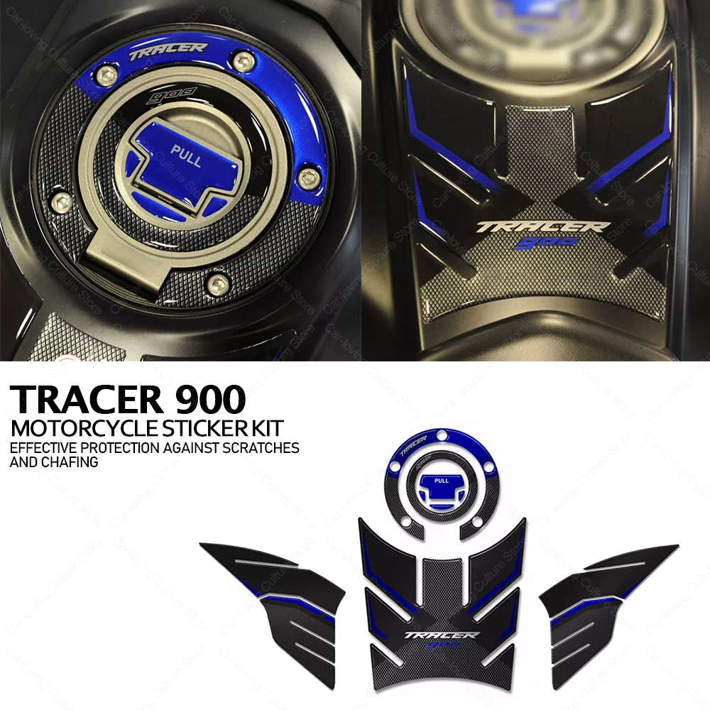 

For Tracer 900 Tracer900 Motorcycle Accessories Waterproof Protective Tank Pad Sticker Kit 3D Epoxy Resin Protective Sticker