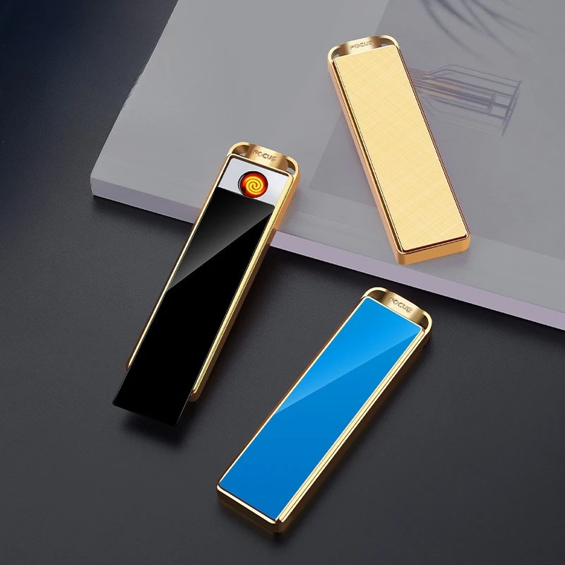 High End Intelligent Charging Silent Lighter, Outdoor Portable, Compact and Personalized Windproof Aluminum Alloy Material