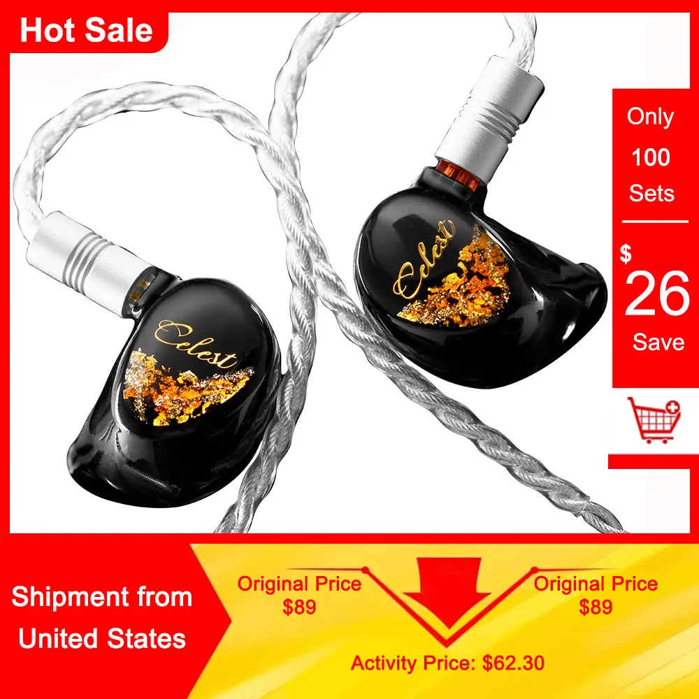 

Kinera Celest Plutus Beast 1BC+1BA+1SPD Monitors Earphones Wired Bone Conduction Hybrid Driver 3.5mm Plug For Hifi Music Headset
