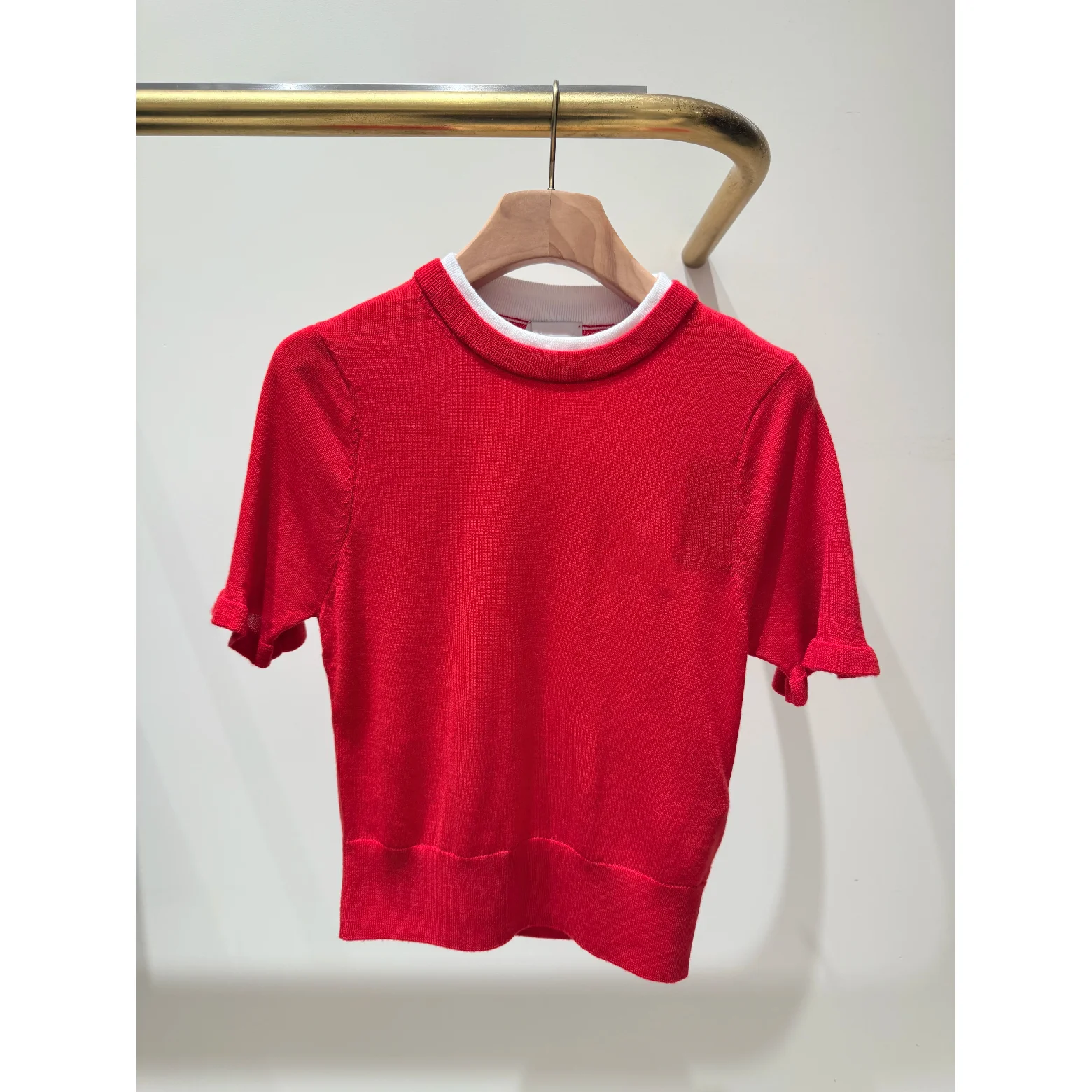 

Красный круглый вязаный свитер с 3D-вышивкой Heidd, повседневный, облегающий, из полиэфирного волокна, женский топ