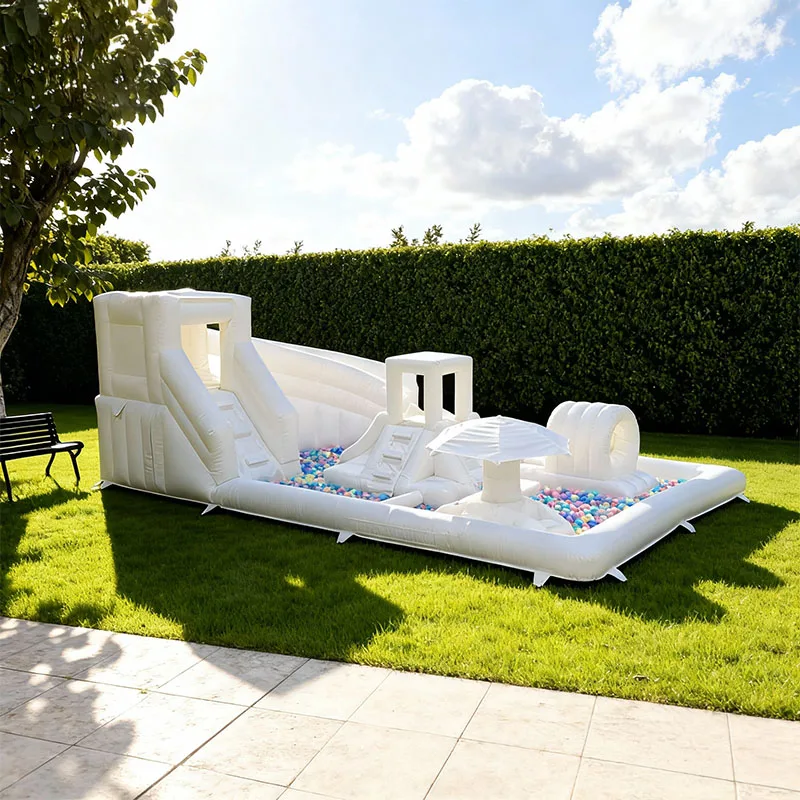 

New Stylish Inflatable Splash Mat Water Park Slide with Soft Play Equipment and Ball Pit, Outdoor Fun