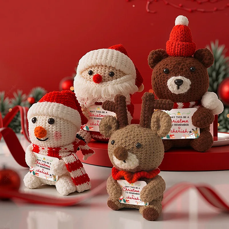 Christmas Positive Crochet Gifts Handmade Crochet Animals Dolls Christmas Gifts for women, Men, Mom, Dad, Teacher, Friend