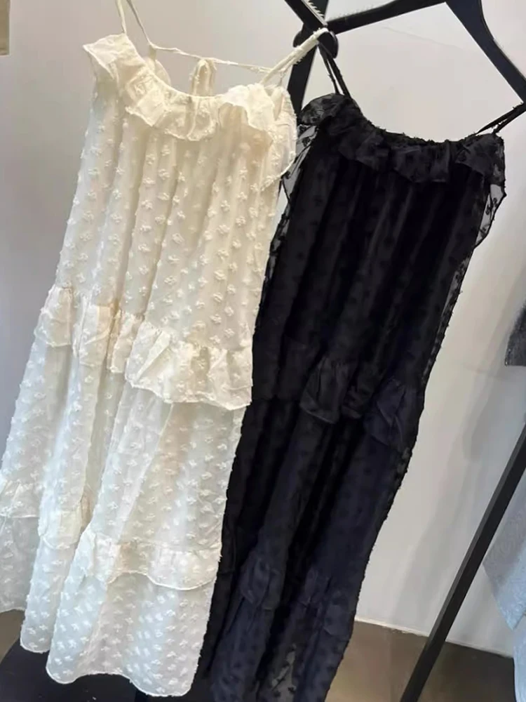 Ele ricamato floreale in chiffon avvolgente Dr donna primavera estate nuova gonna lunga allentata Sle Vaion coreana Sle Dr