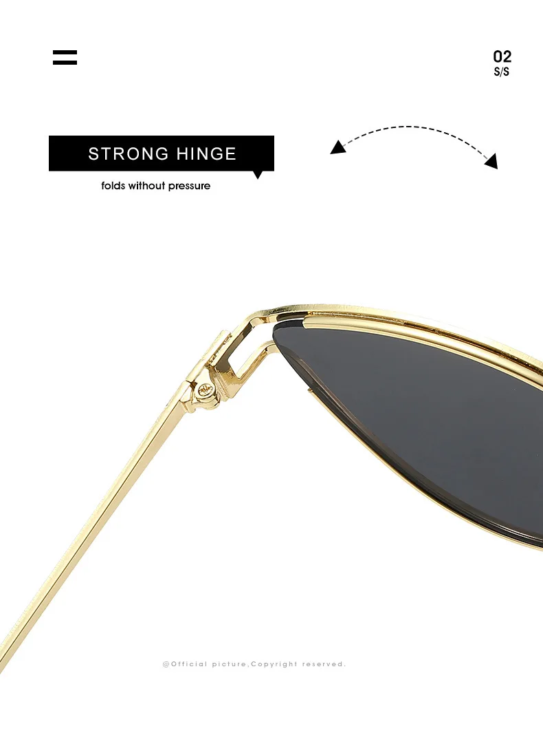 Marke Kleine Cat Eye Sonnenbrille Frauen Luxus 2042 Einzigartige Metall Rahmen Braun Sonnenbrille Trendy UV400 Brillen Shades Vintage – Detail 4