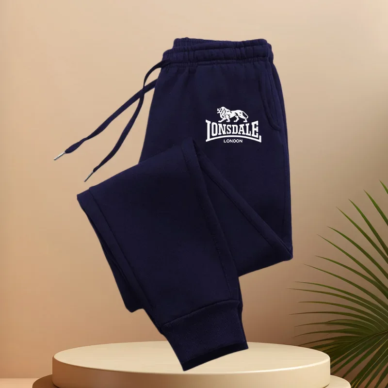 Men's and women's all-purpose sporty casual running pants, with elastic waistband drawstring design-letter-printed jogging pants