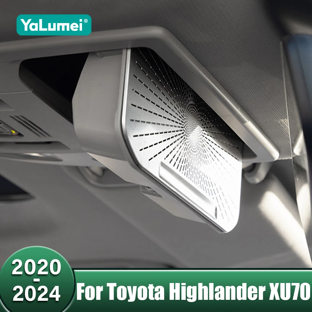 

Car Roof Reading Lamp Rear Loudspeaker Horn Trim Cover Accessories For Toyota Highlander Kluger XU70 2020 2021 2022 2023 2024