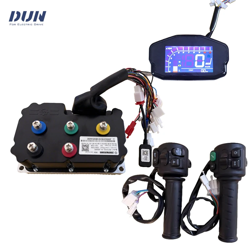 nd72300 48V-72V 100A Fardrive BLDC Sine Wave Hall Controller with DKD Display and T08 Throttle for 2000-3000W Motor