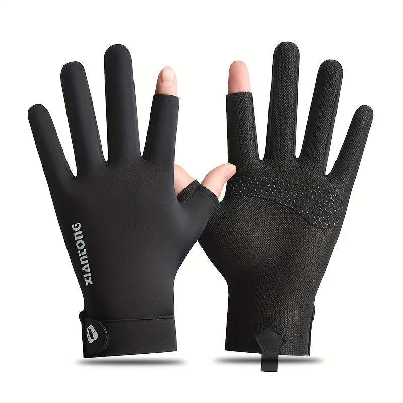 

Ледяные шелковые перчатки для рыбалки, летние уличные солнцезащитные перчатки с защитой от ультрафиолета, перчатки для вождения с сенсорным экраном, перчатки для фитнеса