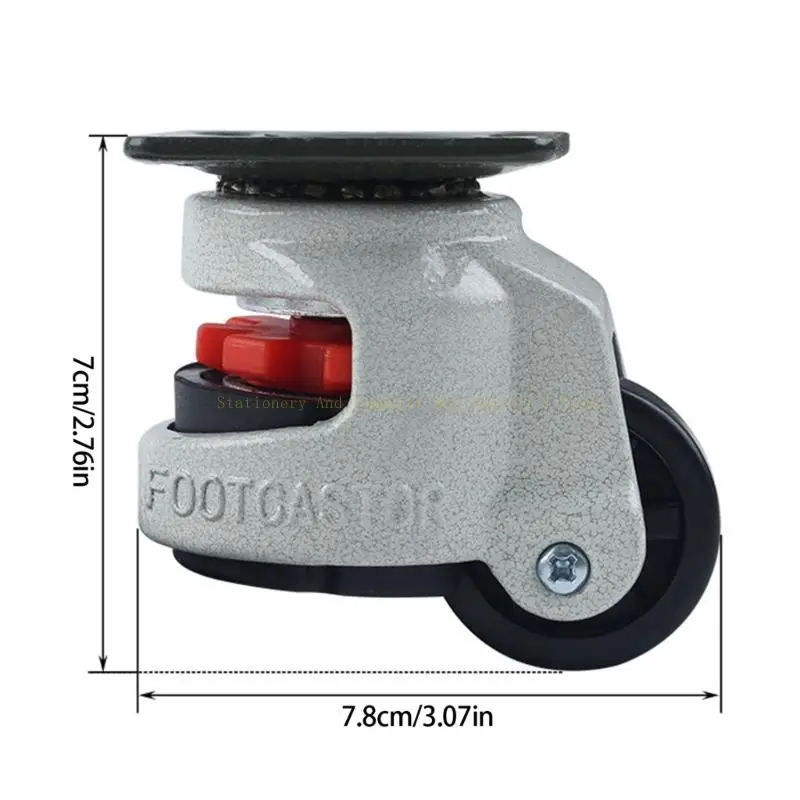 Heavy Duty Leveling Caster Screw Adjustable Nylon Rotatable Wheel Industrial