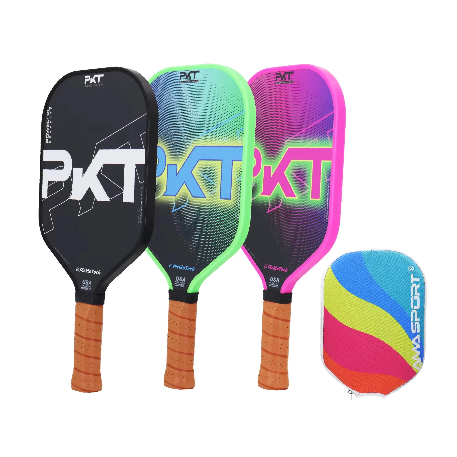 

Легкие лопатки для пиклбола из углеродного волокна, термоформованные, с сотовым сердечником для тренировок с максимальным контролем вращения.