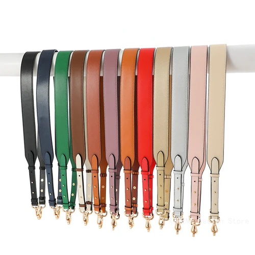 Imagen 2 del producto Correa de cuero de vaca para bolso cruzado, repuesto de correa de cuero genuino para bolso, correa de hombro ancha, cinturones de mano