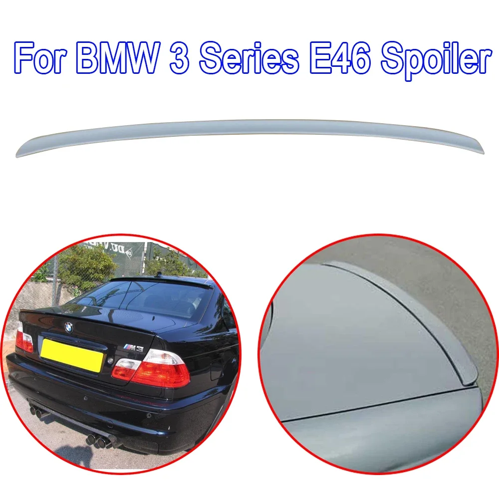 High Quality ABS For BMW 3 Series E46 1998-2006 318 320 323 325 328 4-Door Sedan Rear Wing Spoiler Glossy Black or White