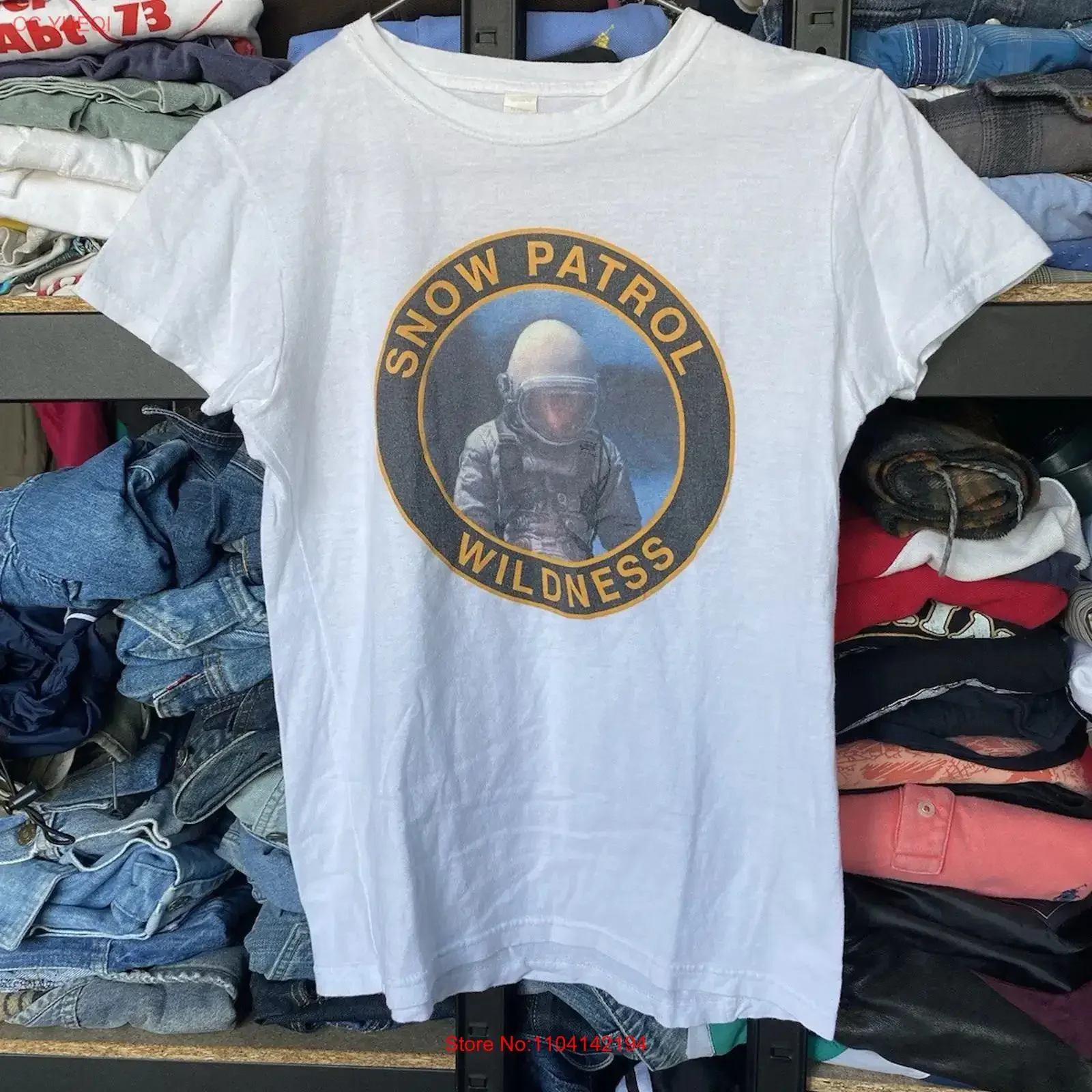 2018 Snow Patrol Wildness Band Womens T Shirt Top Medium White vintage Washed designer clothes Breathable Stretched Unisex