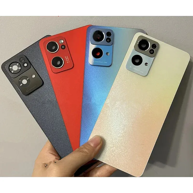 

Back cover spare parts for Oppo Reno 7, tempered glass, back battery cover, housing camera frame