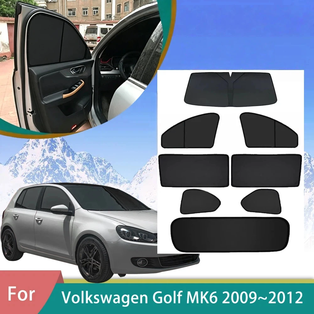 

For Volkswagen VW Golf 6 Mk6 5K 2009 2010 2011 2012 Magnetic Window Curtains Sunshade Shading Privacy Shading Visor Car Auto Par