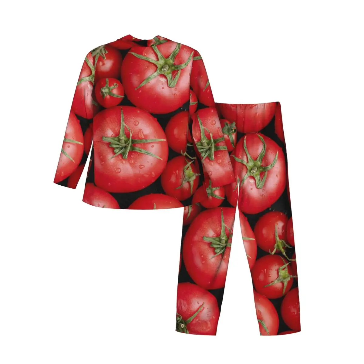 Men's Home Suits Long-sleeved Fresh Tomatoes Suits for Autumn and Winter Pajamas for Men