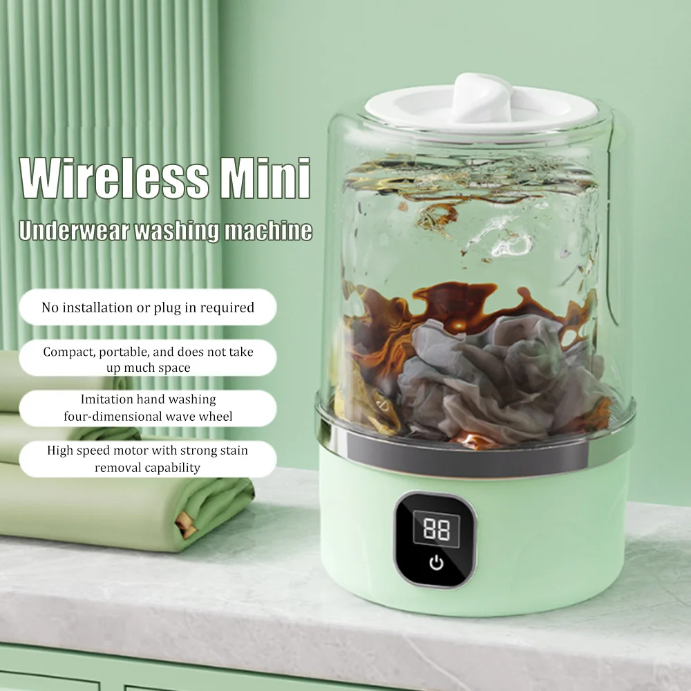 

Mini Household Electric Washing Cup Underwear Socks Small Wireless Charging Washing Machine