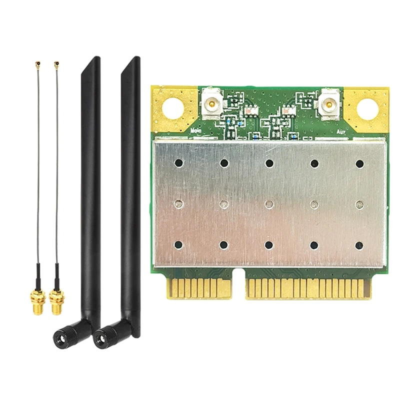 Placa de rede sem fio para Linux Android, Módulo WiFi, Banda Dupla, Gigabit, Mini PCIE, MT7612EN, 2.4G, 5G