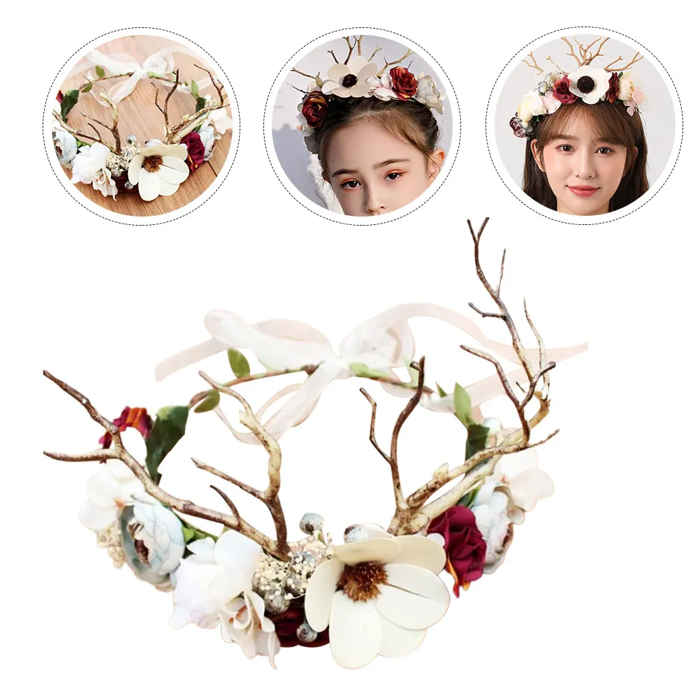 

1Pcs Glowing Flower Hair Hoop Artificial Flower Tiara for Festival Party Carnival Costume Celebration Lightweight Comfortable