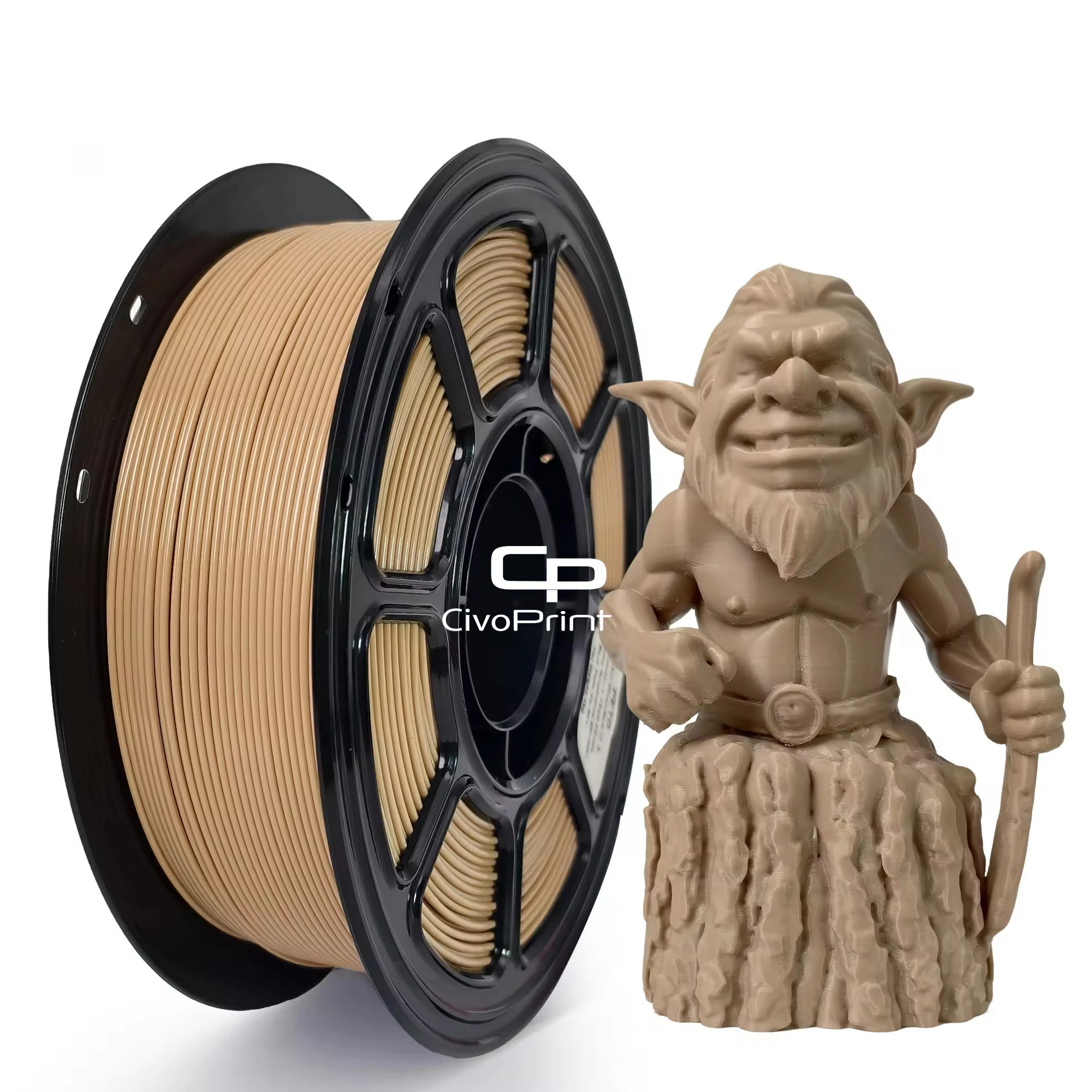 

Multi-skin Wood Texture PETG 3D Printer Filament 1.75MM Diameter 240C Printing Temperature Without Warping No Pull Wire