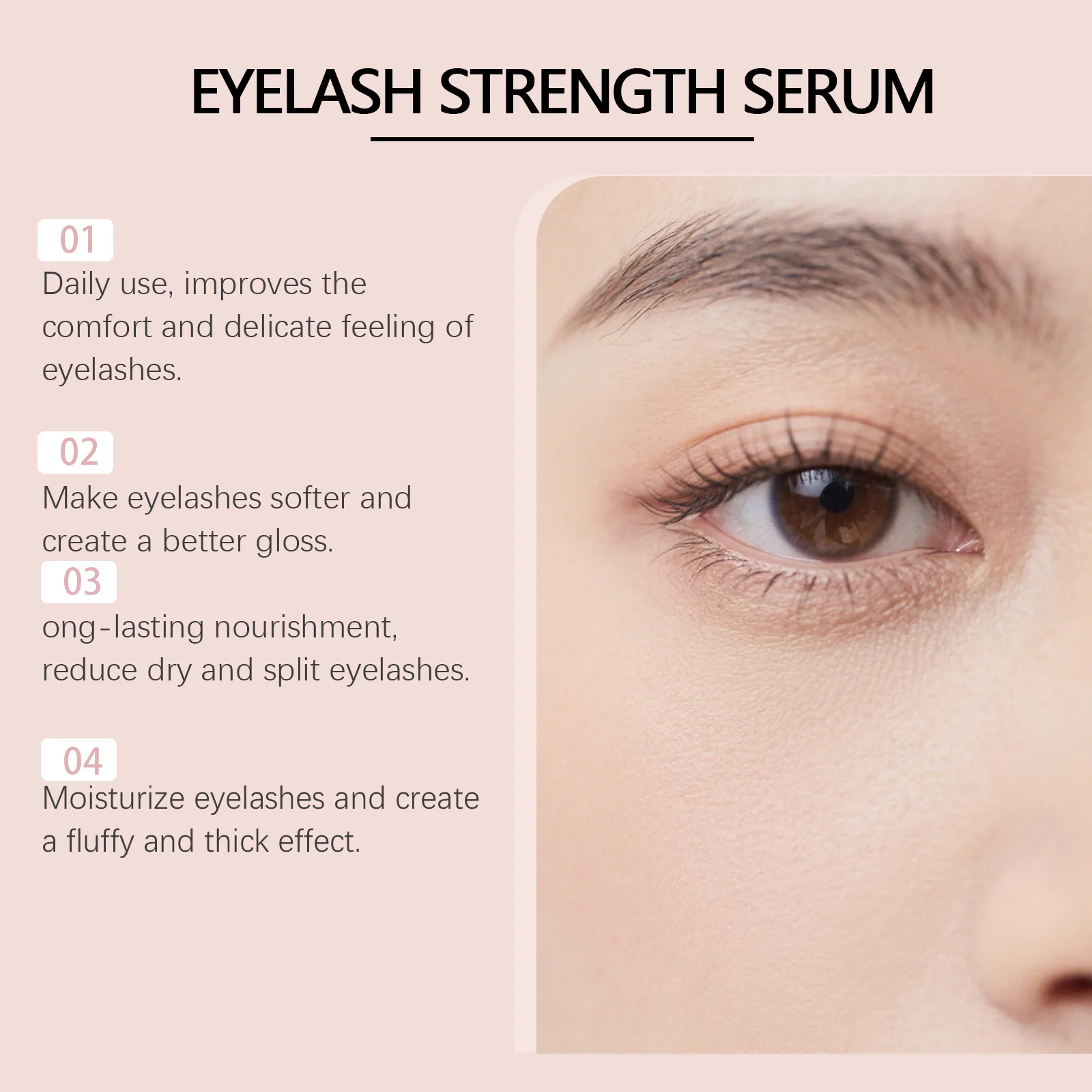 Le ciglia ricci nere jet nutritive liquide per ciglia Hoygi non sono facili da prendere di ciglia più lunghe e più spesse, cura degli occhi, trucco