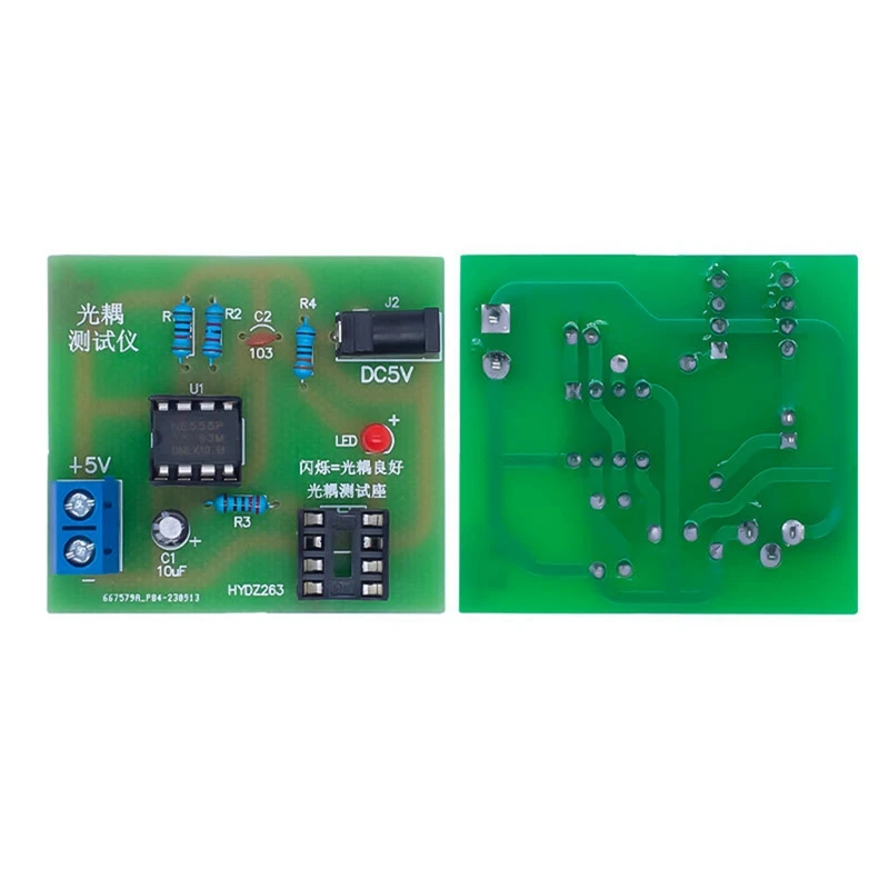 Kit Eletrônico de Peças, Testador Optoacoplador, Placa de Circuito, Prática, Soldagem, Aplicação DIY, 555