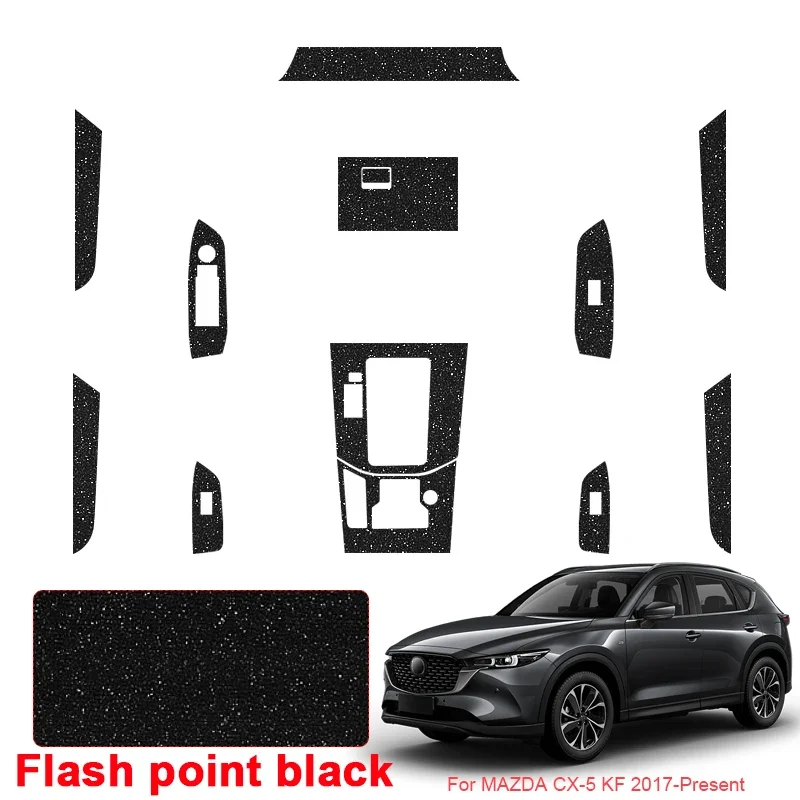 

Автомобильная карбоновая внутренняя наклейка, автоподъемная панель окна, наклейка для MAZDA CX-5 KF 2017-настоящее время, защитная пленка для двери, аксессуар