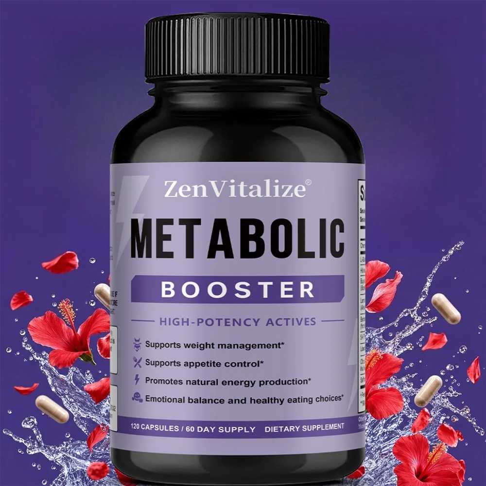 Metabolism Booster Supplement, Appetite Control, Promote Digestive & Immune Health, with Citrus Extracts and Hibiscus Flower