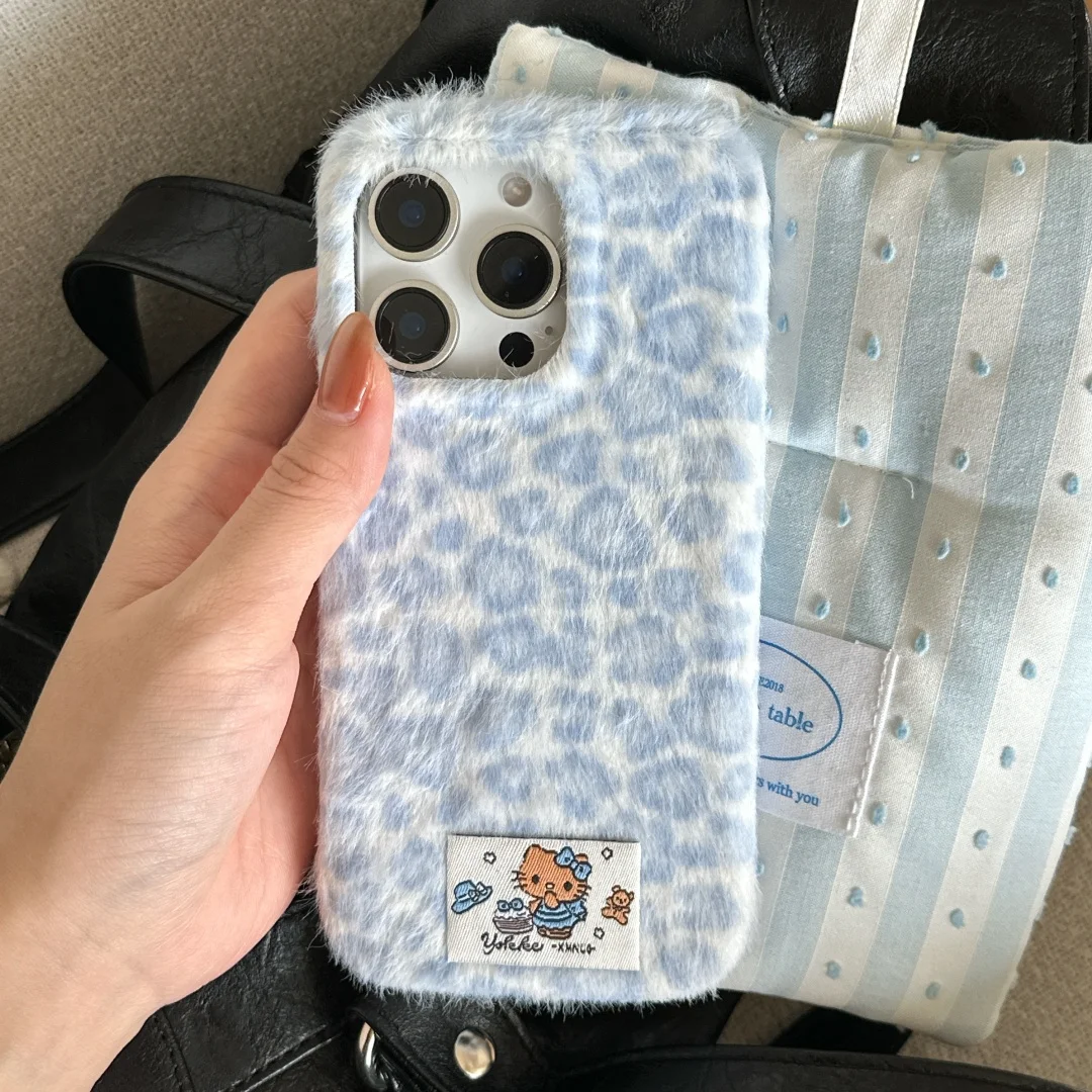 الفاخرة أفخم التسمية الحليب ليوبارد طباعة نمط جراب هاتف آيفون 17 16 15 14 13 برو ماكس 16 برو شتاء دافئ الفراء رقيق غطاء #2