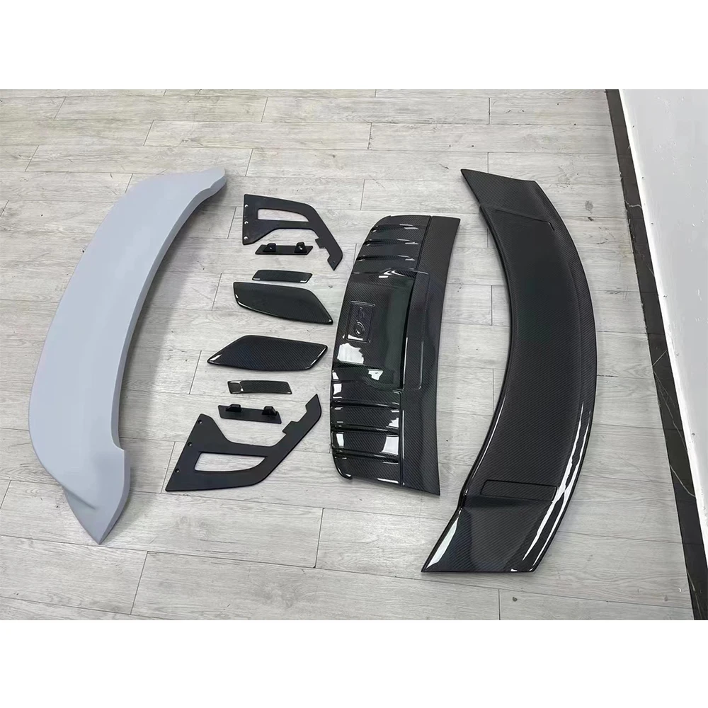 Alerón trasero de fibra de carbono seco estilo GT3 para 992 Porsche 911, Kit de carrocería de Carrera 2019 +