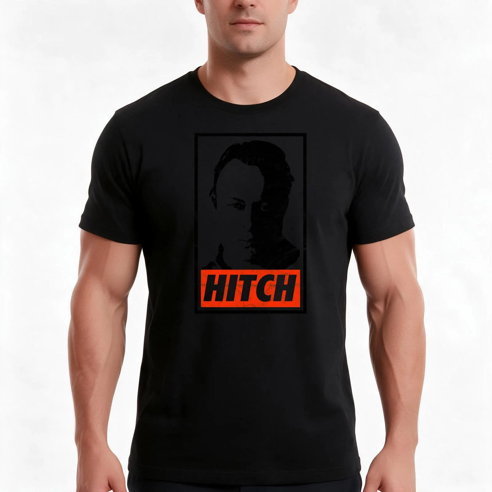 Hitch (White Worn Look) T-Shirt Summer Casual Cotton Tee Oversized Streetwear Tops Vintage Graphic Print Unisex Men Women
