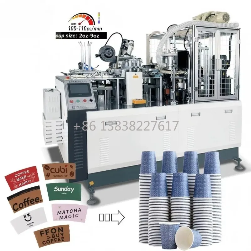 Automatic Disposable Paper Cup Bowl Manufacturing Machine, Coffee & Tea Making Forming Machines for Small Business