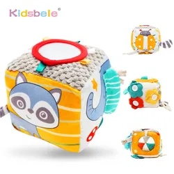 Baby Busy Cube Sensory Toys Activity For Toddlers Learning Educational Toys Developmental With Mirror Soft Infant 0-3 years