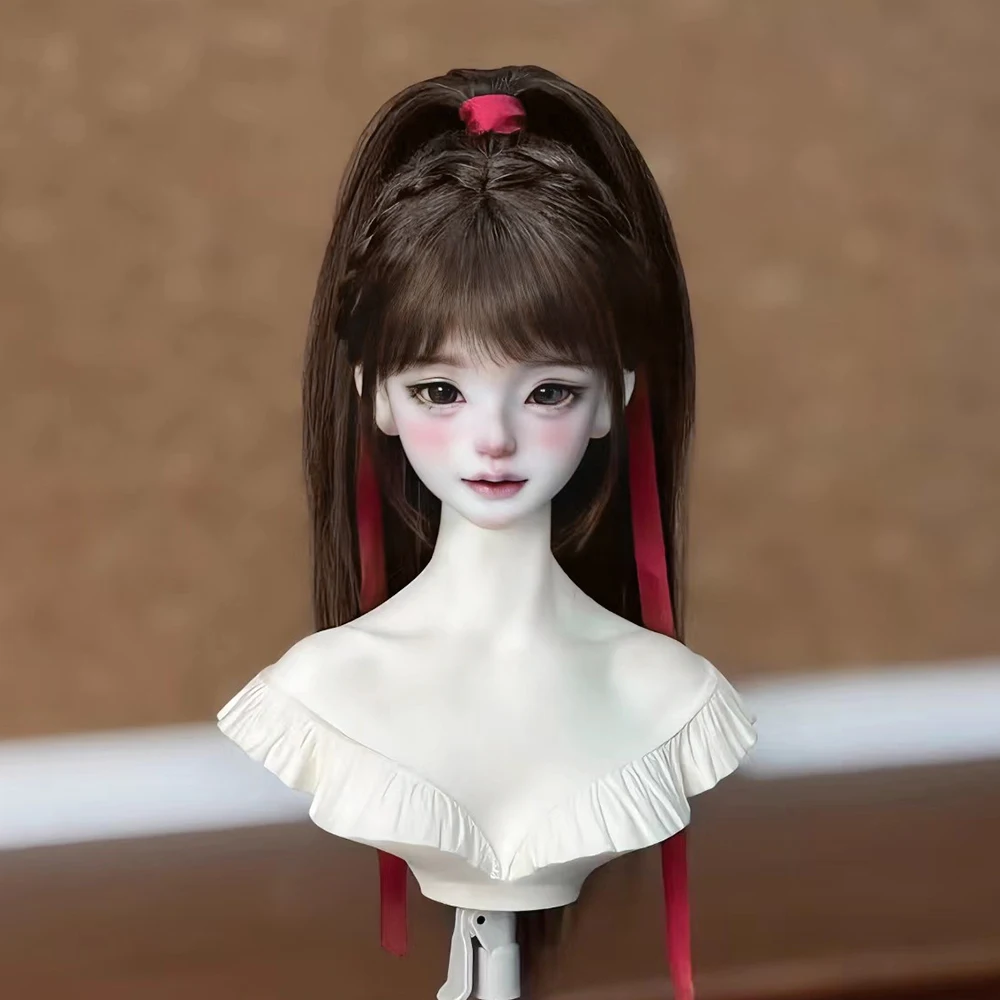 

1/6 1/4 1/3 BJD Парик Челка Высокий хвост Длинные прямые волосы Подходит для 30 40 60 см DD SD Кукла Парик Игрушечные аксессуары Только волосы