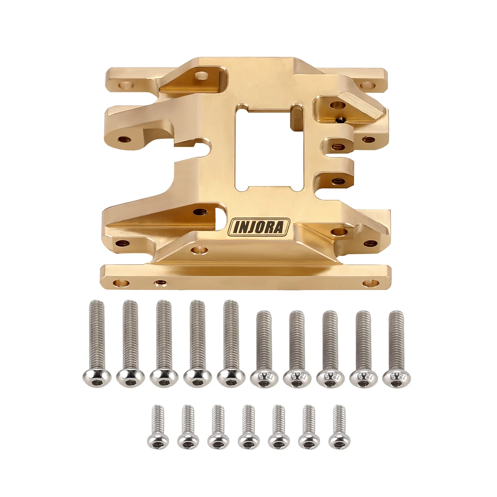INJORA Messing Skid Plate Transmissie Mount voor 1/18 RC Crawler TRX4M Upgrade Onderdelen 4M-67
