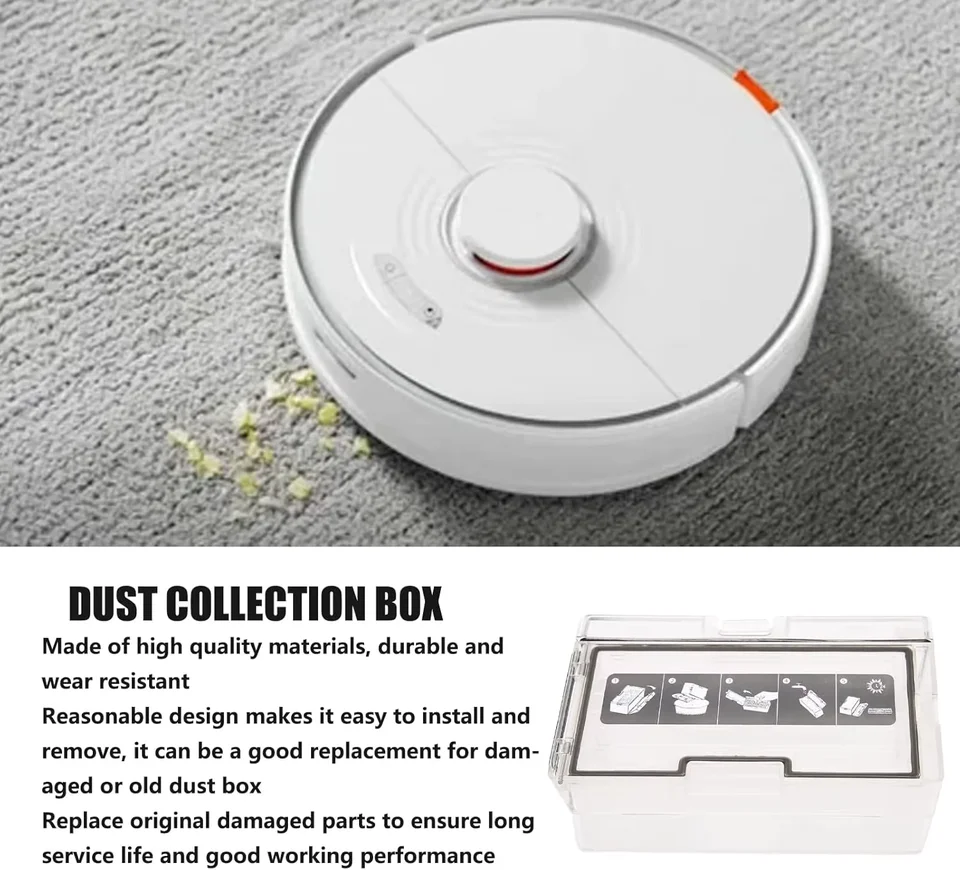 Depósito de polvo para aspiradora robot Xiaomi Roborock S7, T7S, T7S Plus, S8, S8 Pro 2