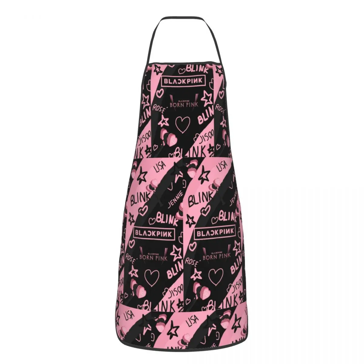 Custom Bib Bp Pinks Kpop Blacks Music Apron Men Women Unisex Adult Chef Kitchen Cooking Tablier Cuisine Gardening