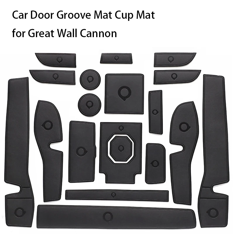 Car Door Groove Mat Cup Mat for Great Wall Cannon 2023 Center Console Storage Box Mats Auto Gate Slot Cup Holder Pad