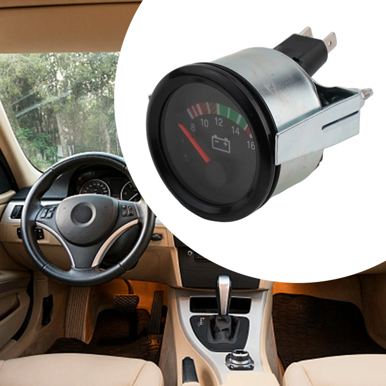 

2-дюймовый 52 мм автомобильный цифровой вольтметр, светодиодный измеритель, черное лицо, 8-16 В, аксессуары для автомобиля 24, горячая распродажа, новинка, скидка