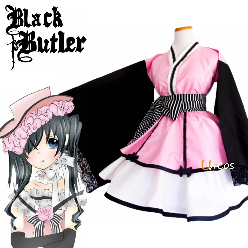 

Anime Black Butler Kuroshitsuji Ciel Phantomhive Kimono Dress Uniform Outfit Cosplay Lolita Costumes