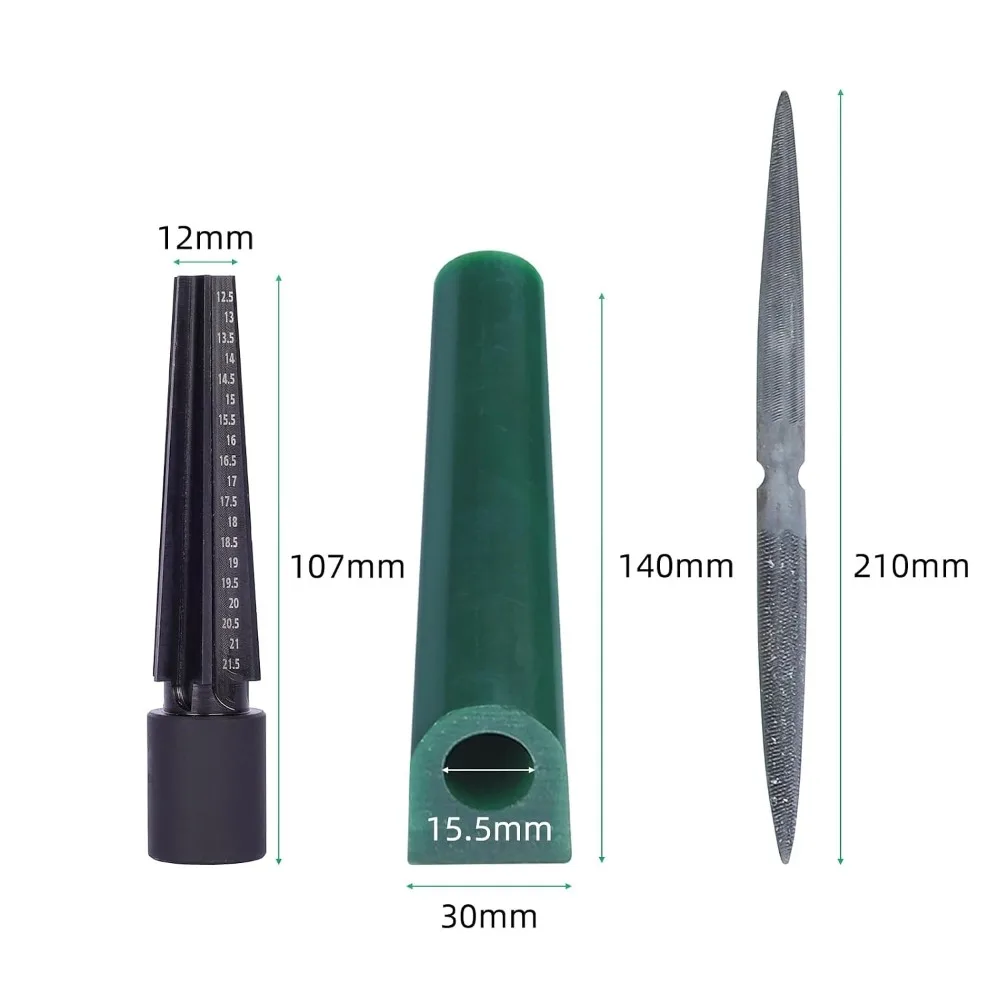 4Pcs Professional Jewelry Wax Carving Kit with Bangle Wax Tubes, Ring Wax Reamer and Needle File for Ring Model Making Tools